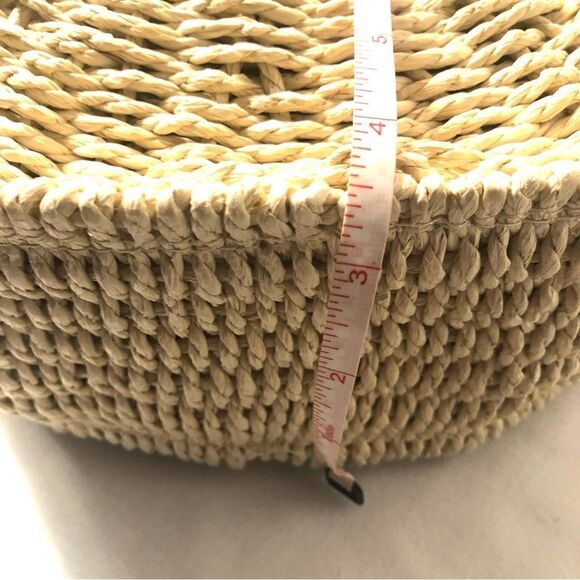 Raffia Large Straw crossbody bag - Picture 6 of 9
